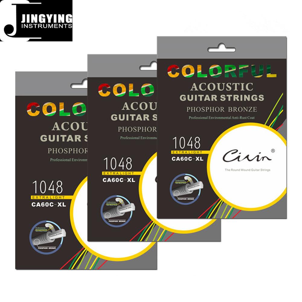 Phosphor Bronze Material The Round Wound Colorful Acoustic Guitar