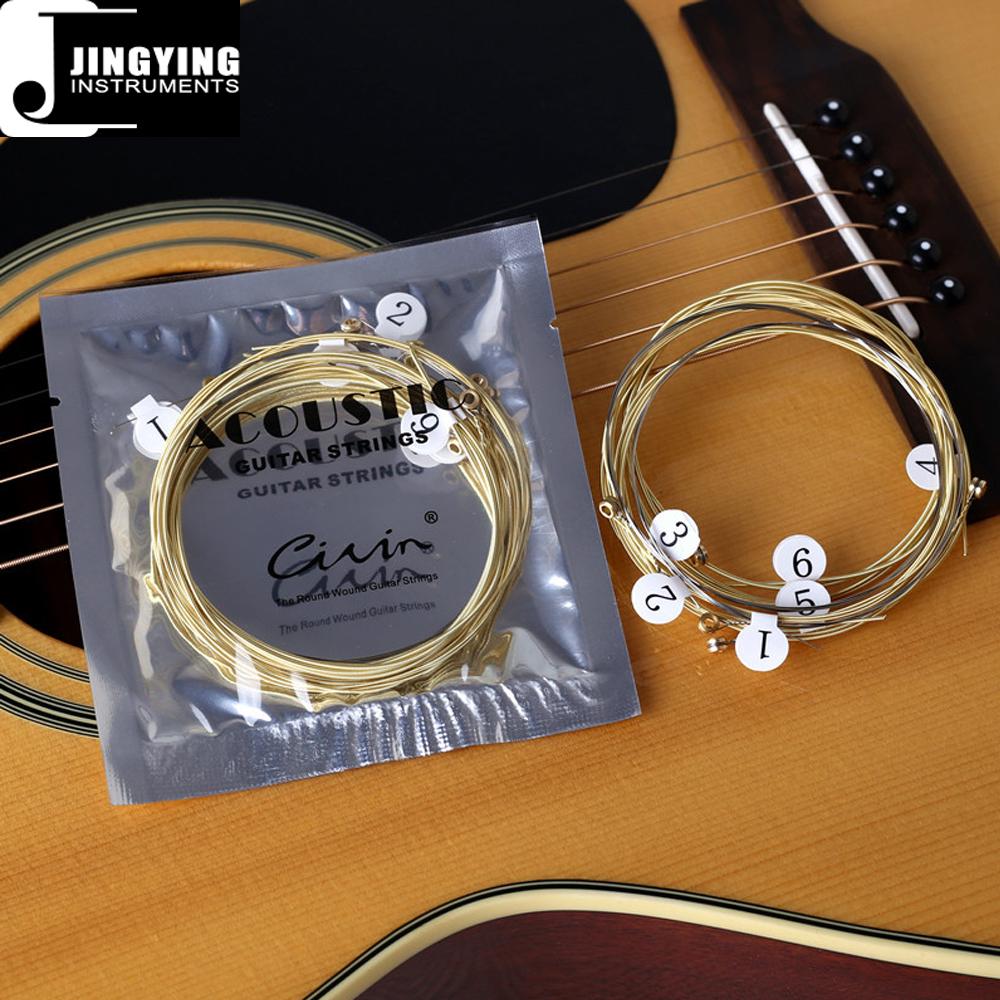 Wholesale Brass Material The Round Wound Acoustic Guitar Strings CV