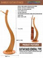 Wholesale Bamboo Material Hanging Guitar Stands 3