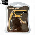 Wholesale Wood Grain Color Zinc Alloy Acoustic Guitar Capo