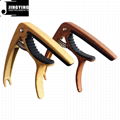 Wholesale Wood Grain Color Zinc Alloy Acoustic Guitar Capo