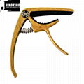 Wholesale Wood Grain Color Zinc Alloy Acoustic Guitar Capo