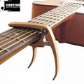 Wholesale Wood Grain Color Zinc Alloy Acoustic Guitar Capo