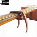 Wholesale Wood Grain Color Zinc Alloy Acoustic Guitar Capo