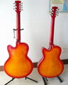 2020 Jingying Music High Quality Flamed Maple Jazz Electric Guitars