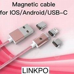 Magnetic cable for iOS/Android/ TYPE-C