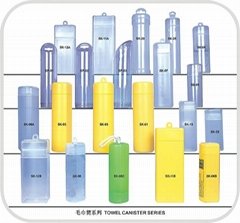 plastic canister for towel canister