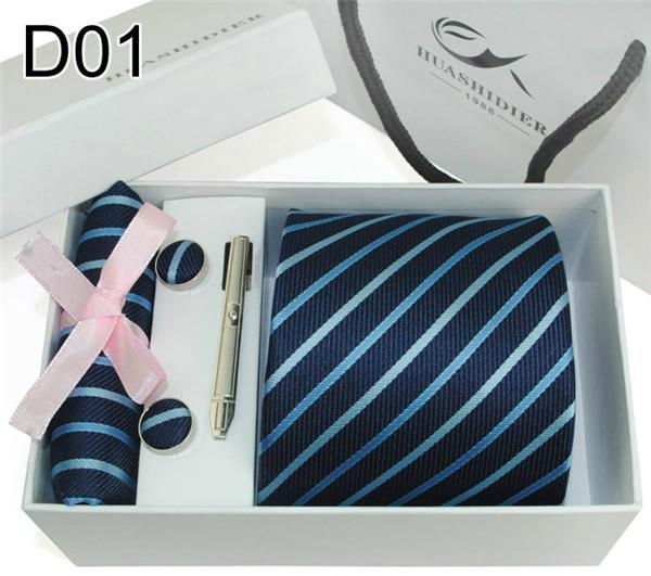 20 Patterns 1200 Needle Jacquard Polyester Neckties Sets 