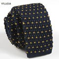 Star or Dots Patterns Knitted Neckties 5
