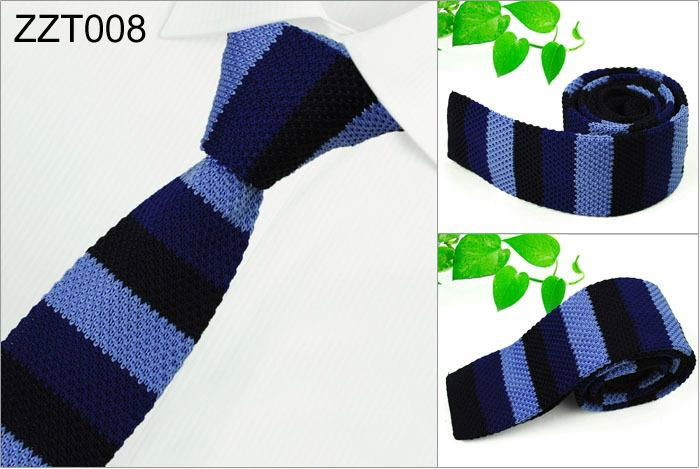 NEW Strip Patterns Knitted Neckties 3