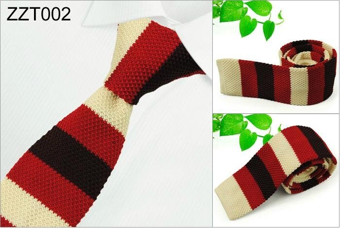 NEW Strip Patterns Knitted Neckties 2