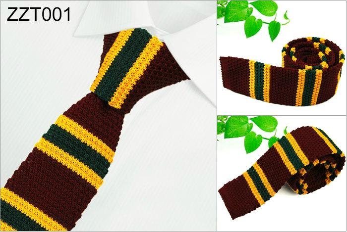 NEW Strip Patterns Knitted Neckties 4