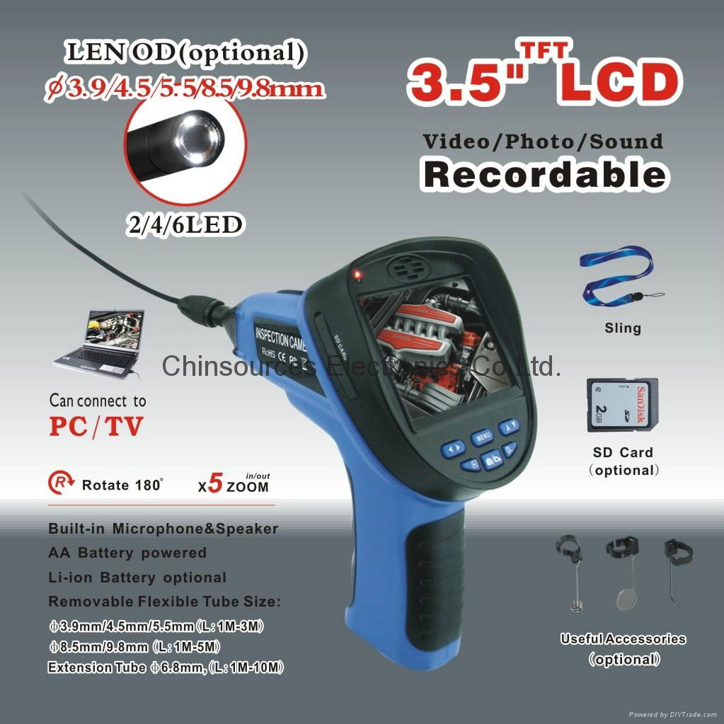 99E-4510L2  4.5mm Camera w/2m Cable Portable Video borescope Endoscope 2.4 "TFT 