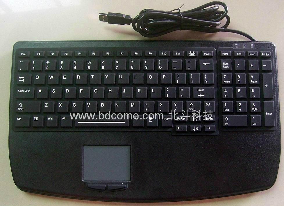 Washable Flexible Silicone Medical Keyboard with Backlight and Touchpad KM103T