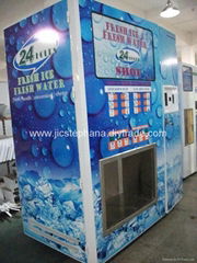 Automatic ice+water combo vending