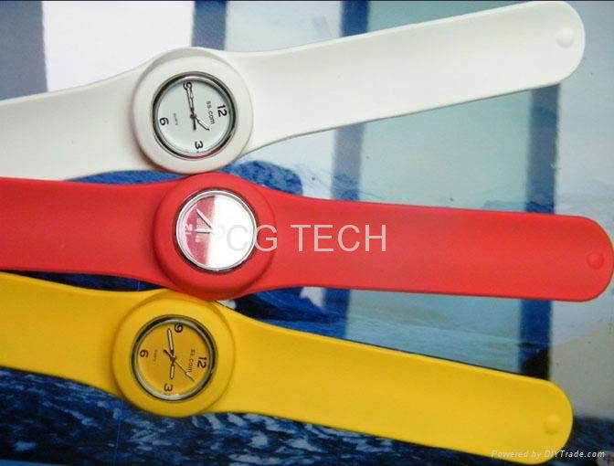 2014 promotion fashion slap snap papa digital Quartz silicon watch watches