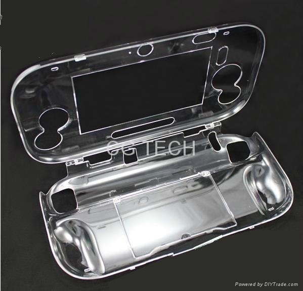 Silicone case TPU case crystal pro.tective case for Wii U GamePad Accessories 3
