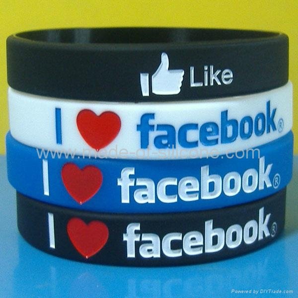 Debossed ink filled silicone wristbandsd