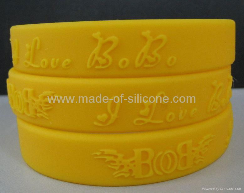 12 mm Embossed Silicone Wristbands  4