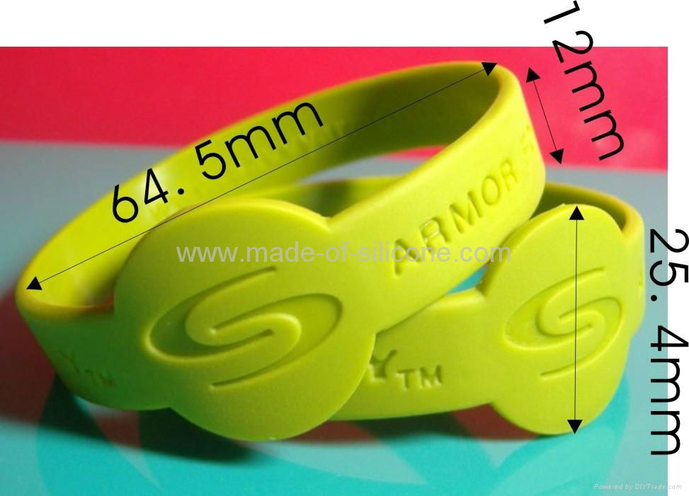 Watch Shape Deboosed Silicone Wristbands 2