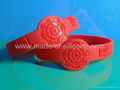 Watch Shape Deboosed Silicone Wristbands 5