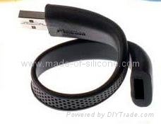 USB silicone wristbands