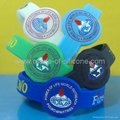 Watch Shape Color Filled Silicone Wristbands