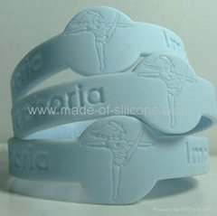 Watch Shape Deboosed Silicone Wristbands
