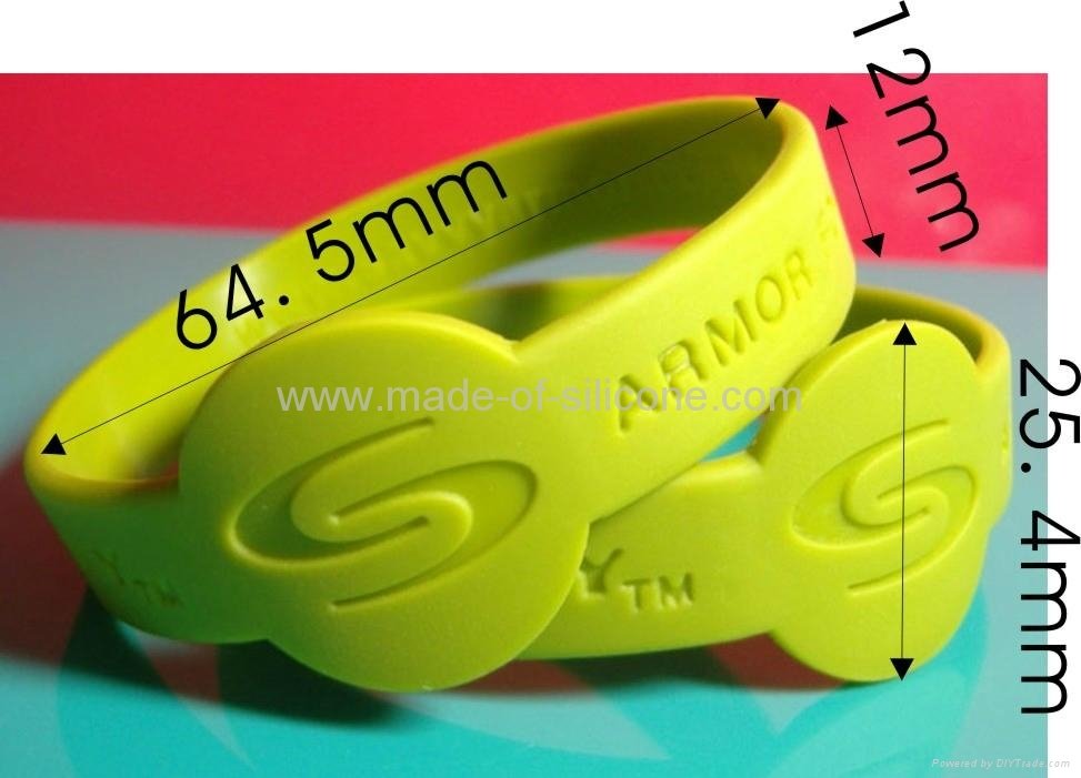 Watch Shape Deboosed Silicone Wristbands 3