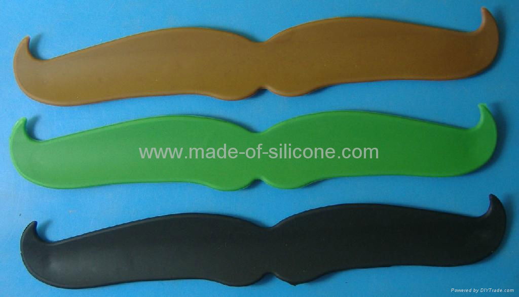 Mustache Silicone Slap wristband /Cramp wristband 3