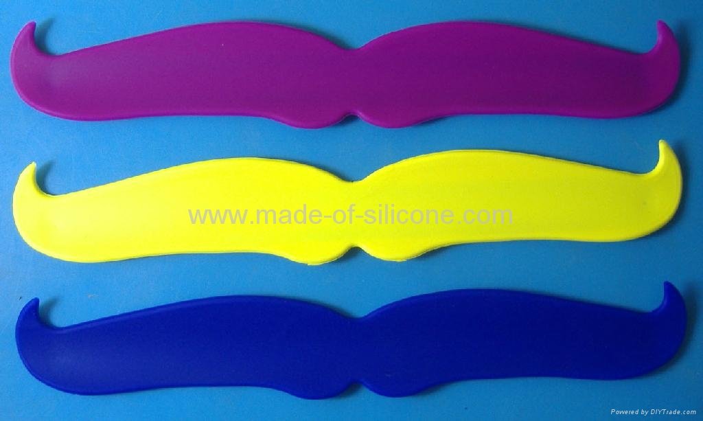 Mustache Silicone Slap wristband /Cramp wristband 4