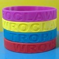 12mm Solid Color Debossed Silicone Wristbands  1