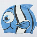 Fish Silicone Swimming  Caps  2