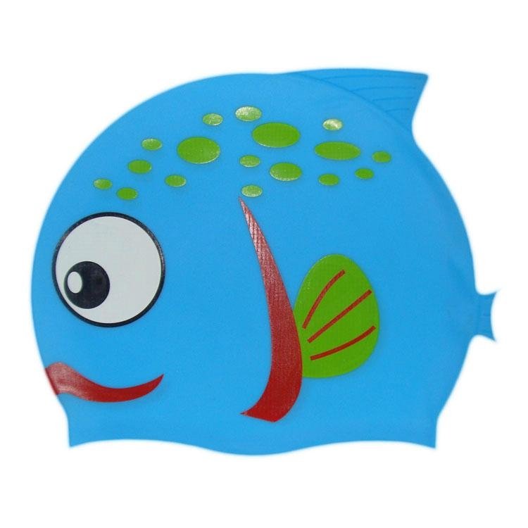 Fish Silicone Swimming  Caps  2