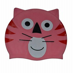 Cat Silicone Swimming  Caps 