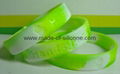 Swirled Color Debossed Silicone Wristbands