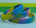 Swirled Color Debossed Silicone Wristbands 5