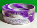 Swirled Color Debossed Silicone Wristbands 9