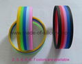 Segmented 5 Colors Silicone Wristbands 3