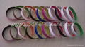 12mm Color coated silicone wristbands 