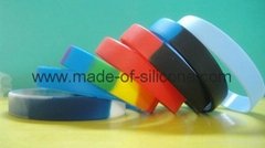 12mm Segmented Color Blank Silicone Wristbands 