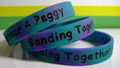 12mm Mixed  Color Debossed Ink Filled Silicone Wristbands