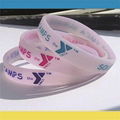 12mm Ultraviolet Ray Sensor Color Filled Silicone Wristbands