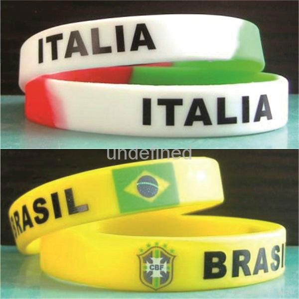 Natiional Flag Silicone Wristbands