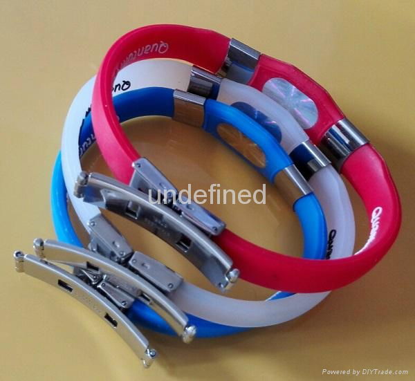 FBM007 Silicone Wristbands with metal clips 4