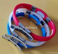 FBM007 Silicone Wristbands with metal clips 4