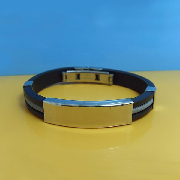 JY001 Steel Silicone Wristbands  3