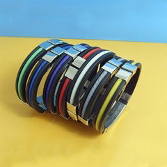 JY001 Steel Silicone Wristbands 