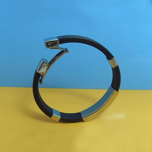 JY001 Steel Silicone Wristbands  5