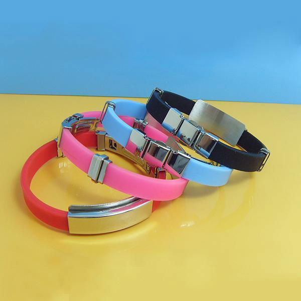 JY002 Steel Silicone Wristbands  2